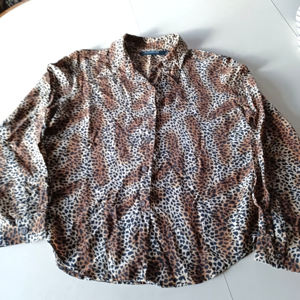 Bridgetown Collection Animal Print Blouse.